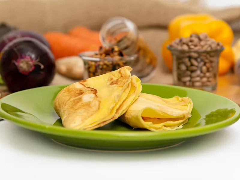 Crepioca de Peito de Peru com Requeijao